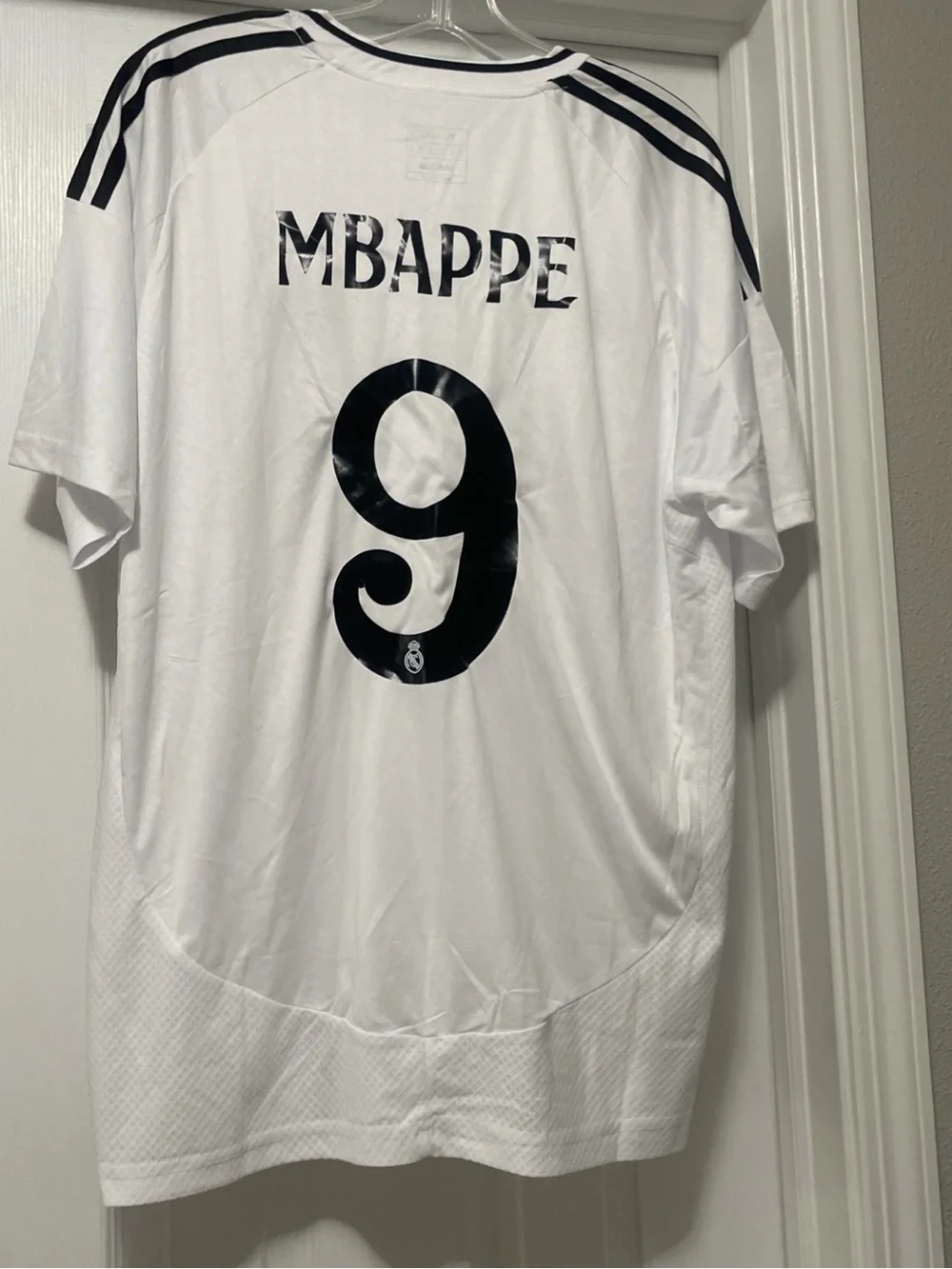 Adidas Real Madrid Kylian Mbappe Home White Jersey Sz XL